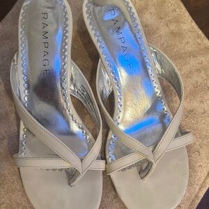 Bridgerton- inspired Rampage White and Silver Cross-Strap